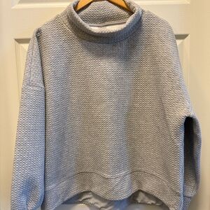 CALIA by Carrie Underwood White Textured Funnel-Neck Sweatshirt